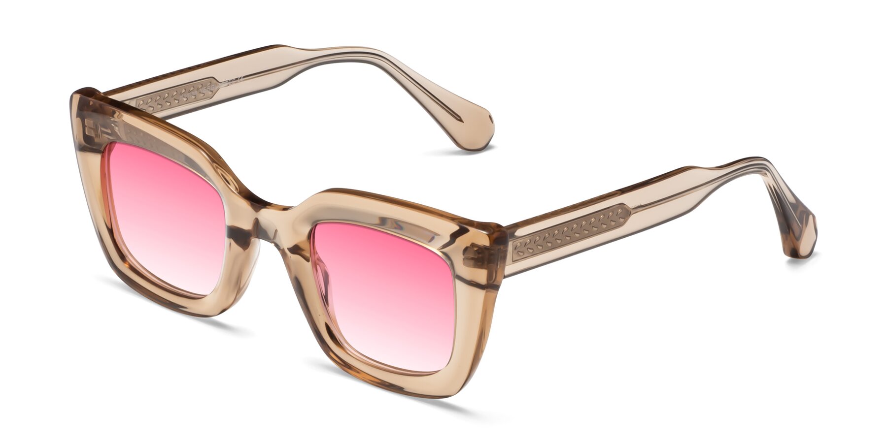 Angle of Homan in Amber with Pink Gradient Lenses