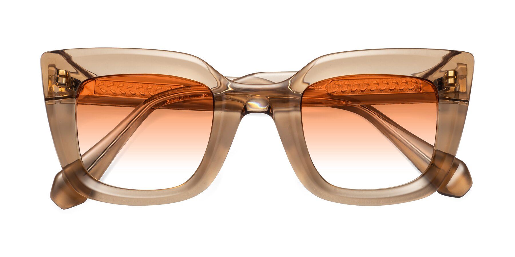 Folded Front of Homan in Amber with Orange Gradient Lenses
