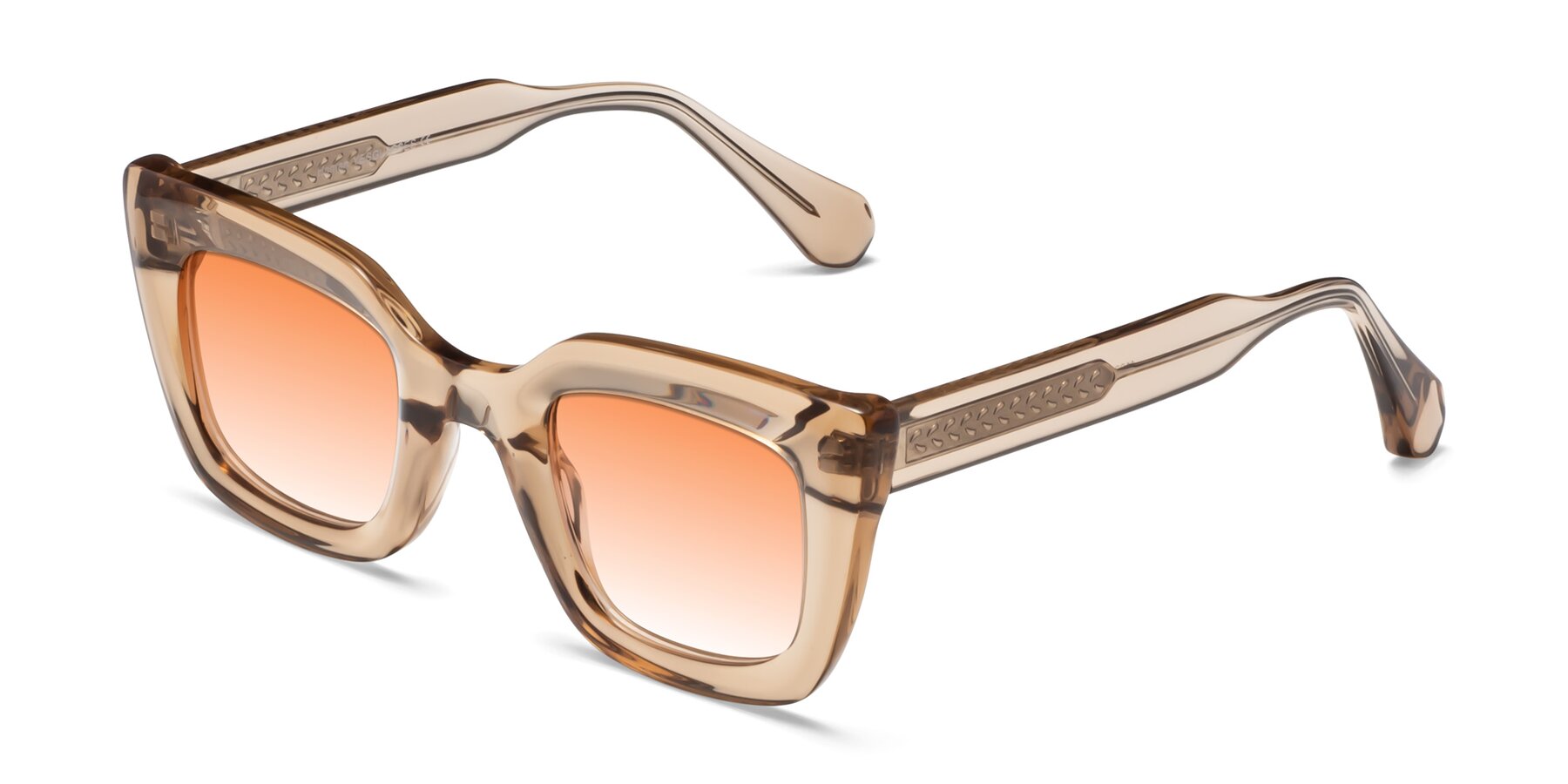 Angle of Homan in Amber with Orange Gradient Lenses
