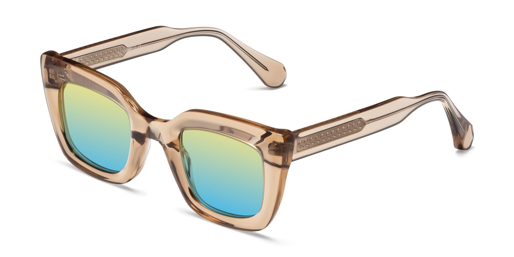 Angle of Homan in Amber with Yellow / Blue Gradient Lenses