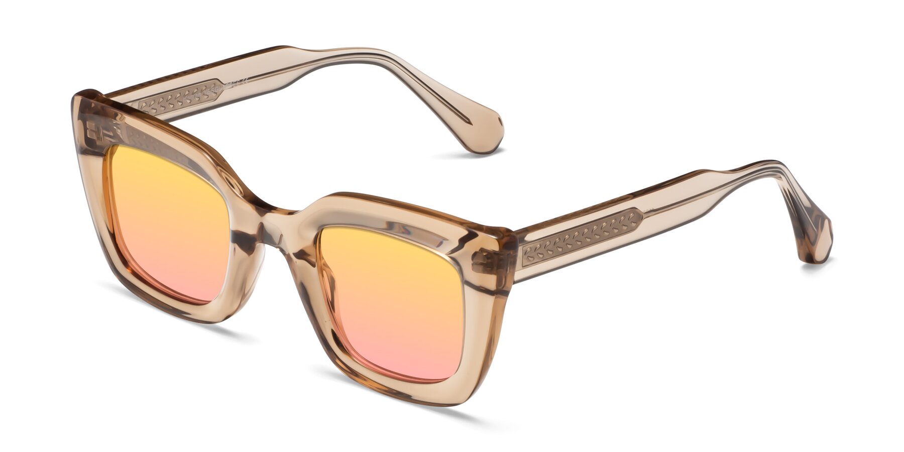 Angle of Homan in Amber with Yellow / Pink Gradient Lenses