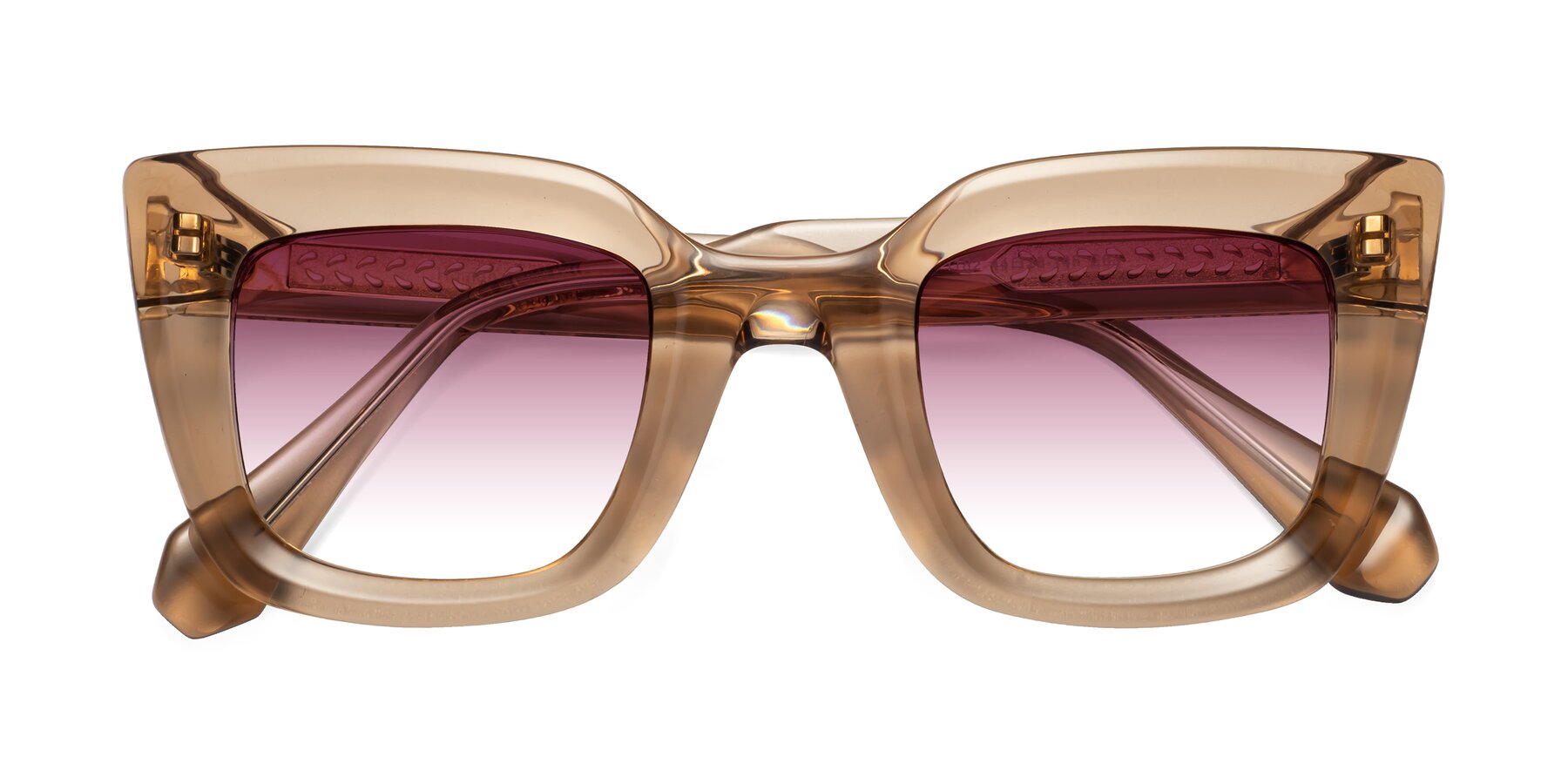 Folded Front of Homan in Amber with Wine Gradient Lenses