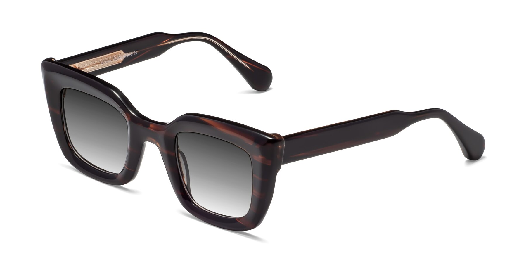 Angle of Homan in Dark Brown with Gray Gradient Lenses
