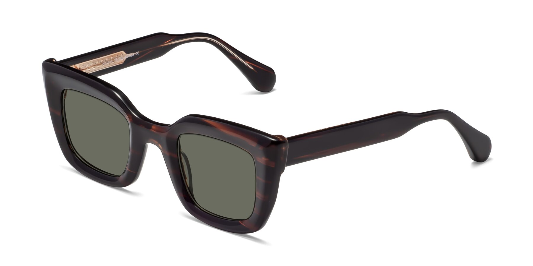 Angle of Homan in Dark Brown with Gray Polarized Lenses