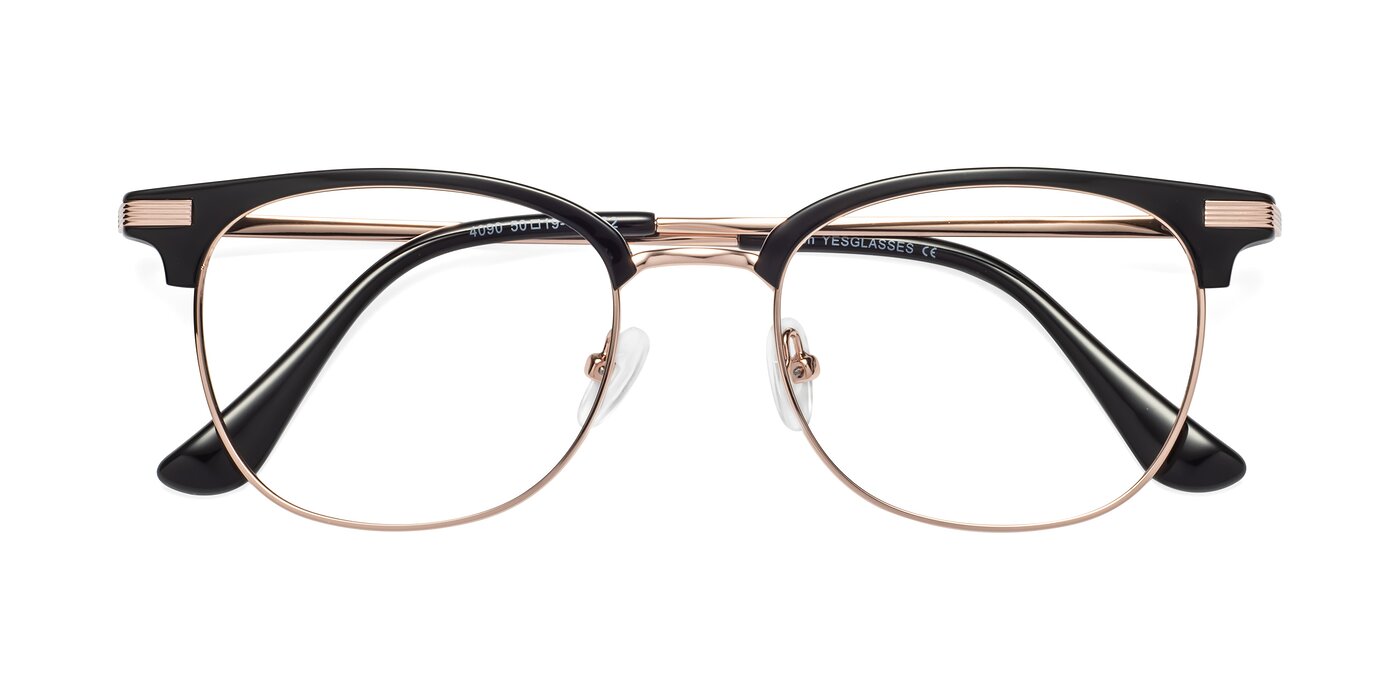 Olson - Black / Rose Gold Eyeglasses