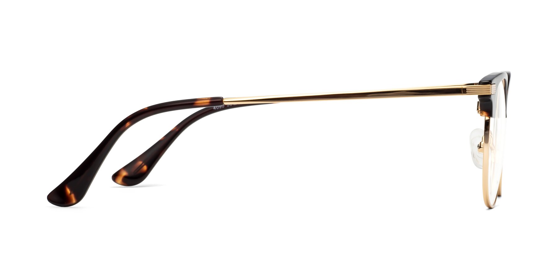 Side of Olson in Tortoise-Gold with Clear Blue Light Blocking Lenses