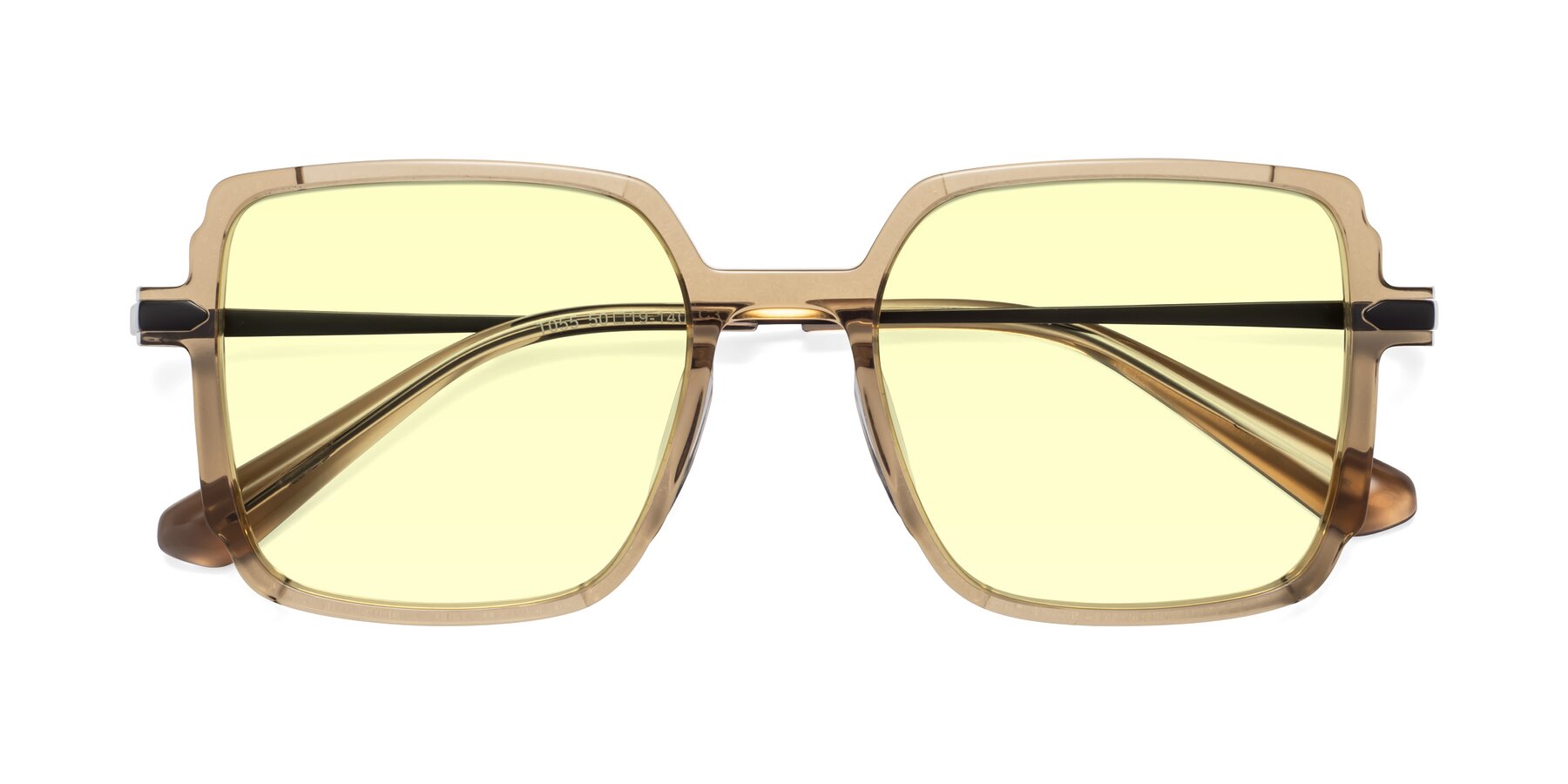 Folded Front of Darlene in Amber with Light Yellow Tinted Lenses