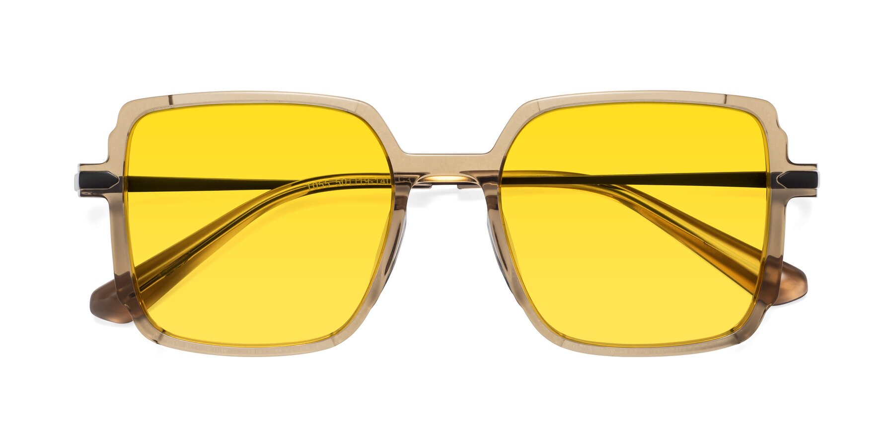 Folded Front of Darlene in Amber with Yellow Tinted Lenses