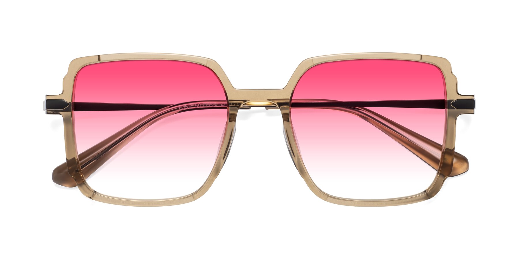 Folded Front of Darlene in Amber with Pink Gradient Lenses