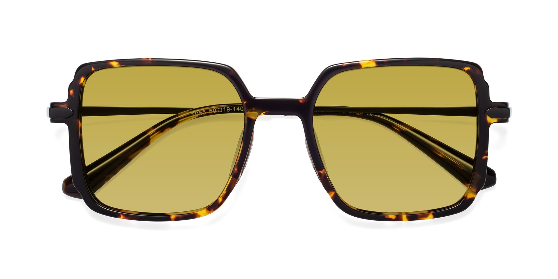 Folded Front of Darlene in Tortoise with Champagne Tinted Lenses