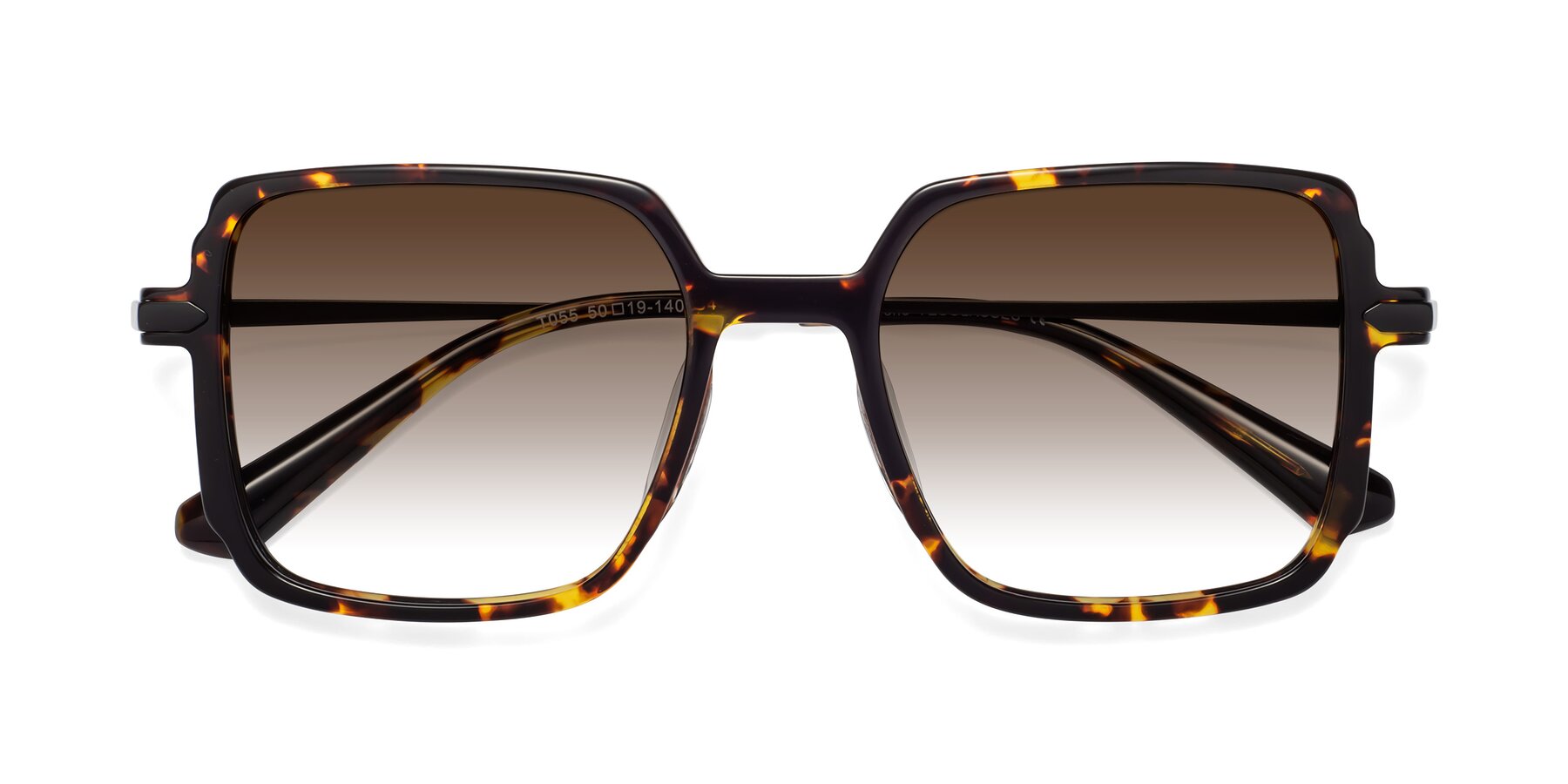 Folded Front of Darlene in Tortoise with Brown Gradient Lenses