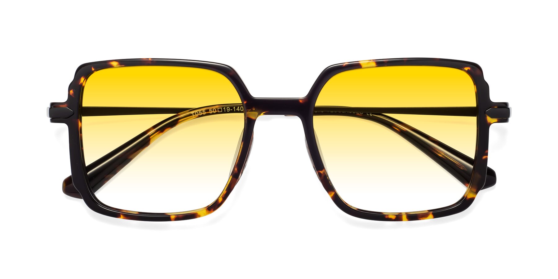 Folded Front of Darlene in Tortoise with Yellow Gradient Lenses