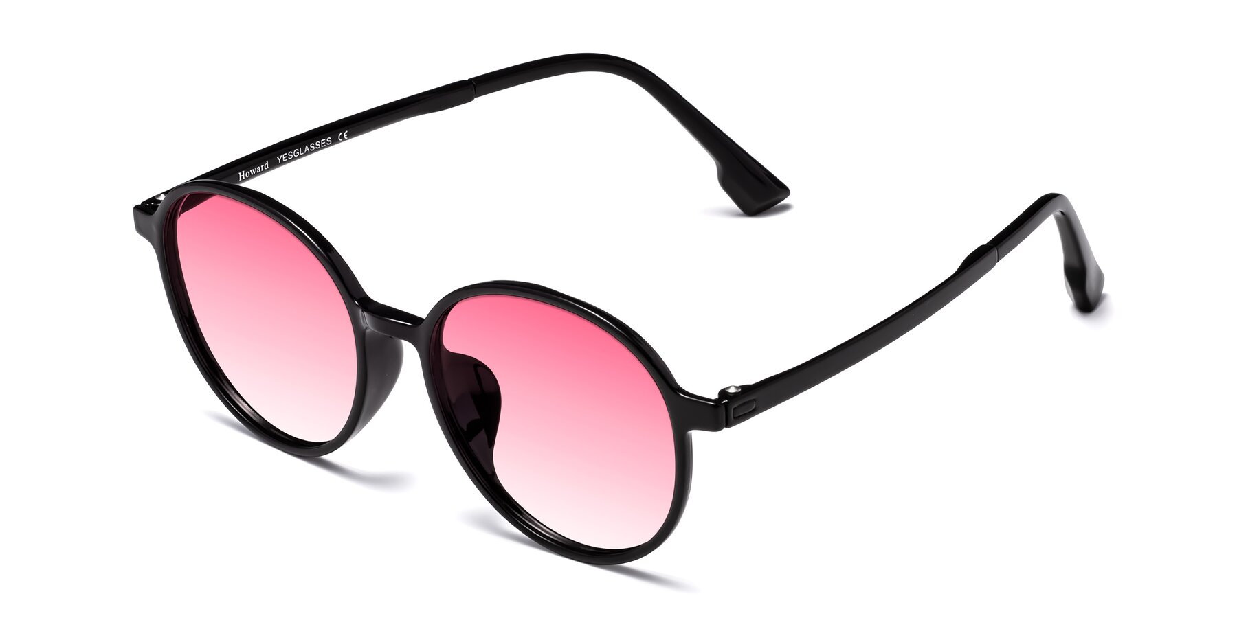 Angle of Howard in Black with Pink Gradient Lenses