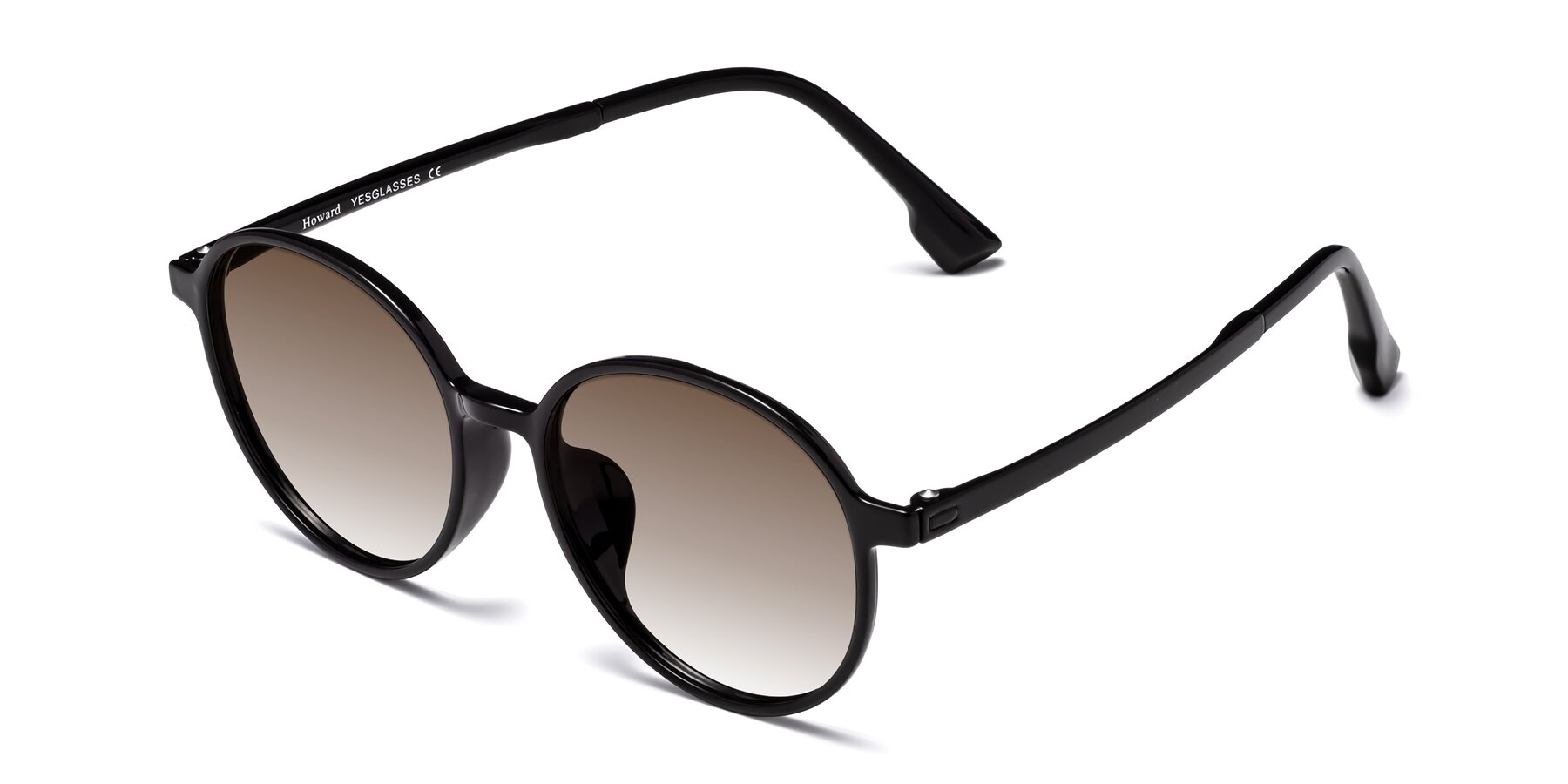 Angle of Howard in Black with Brown Gradient Lenses