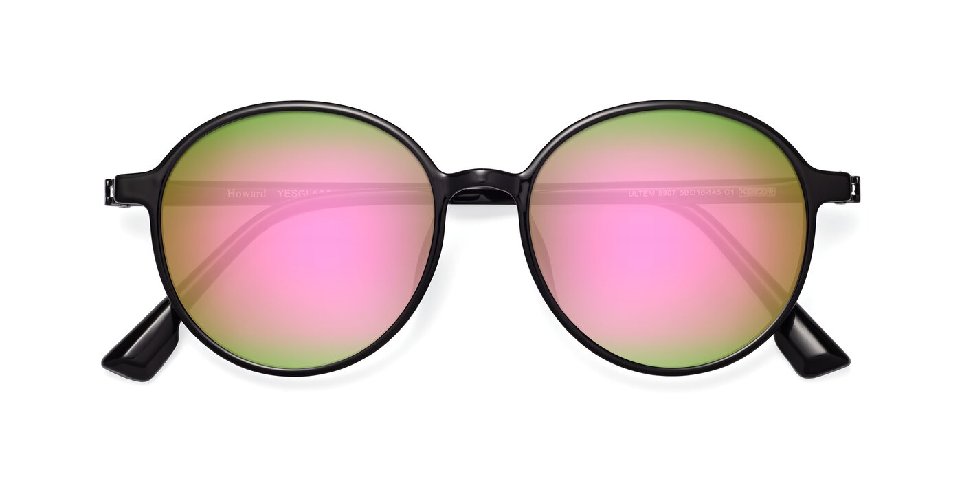 Howard - Black Flash Mirrored Sunglasses