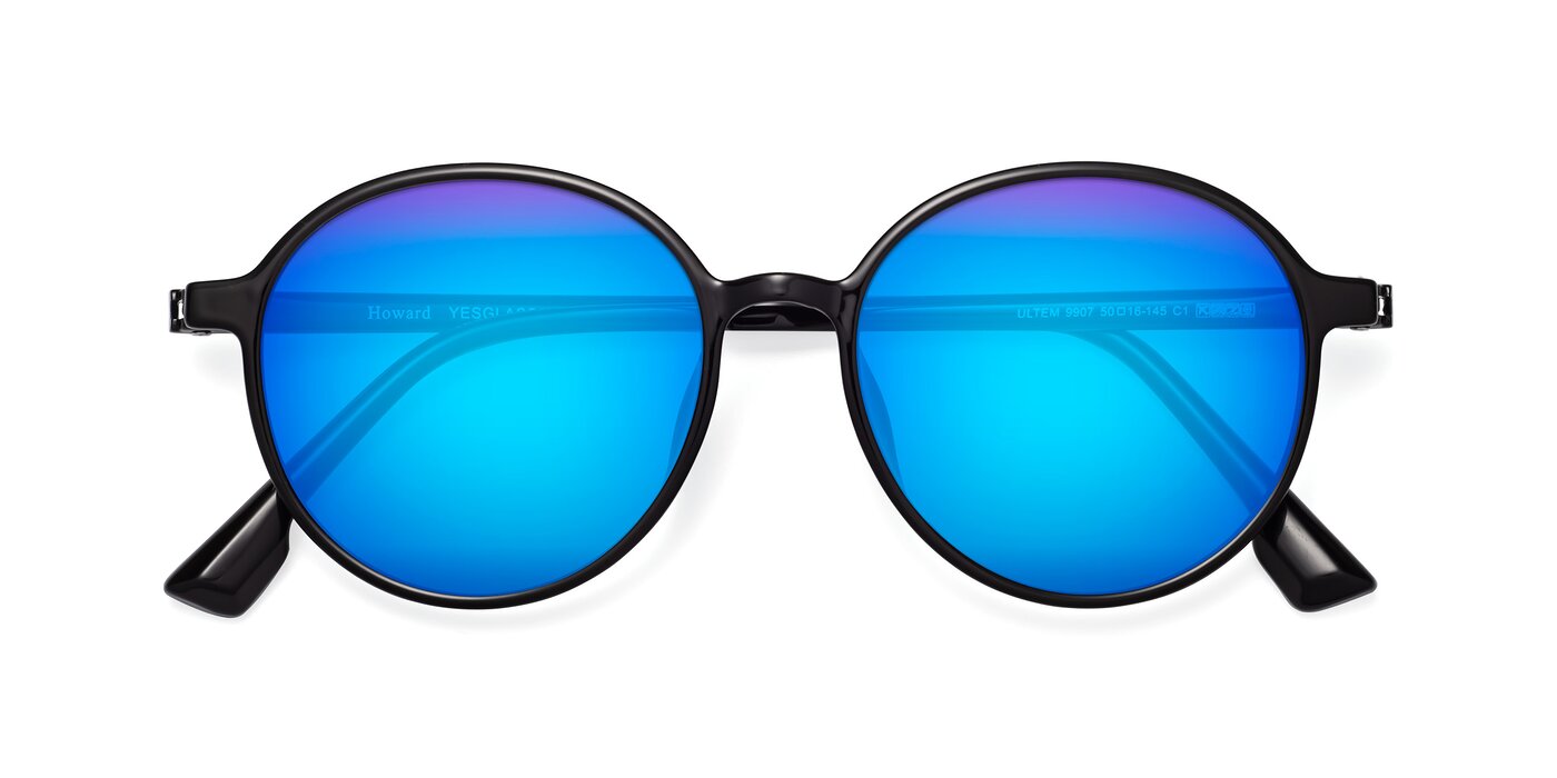 Howard - Black Flash Mirrored Sunglasses