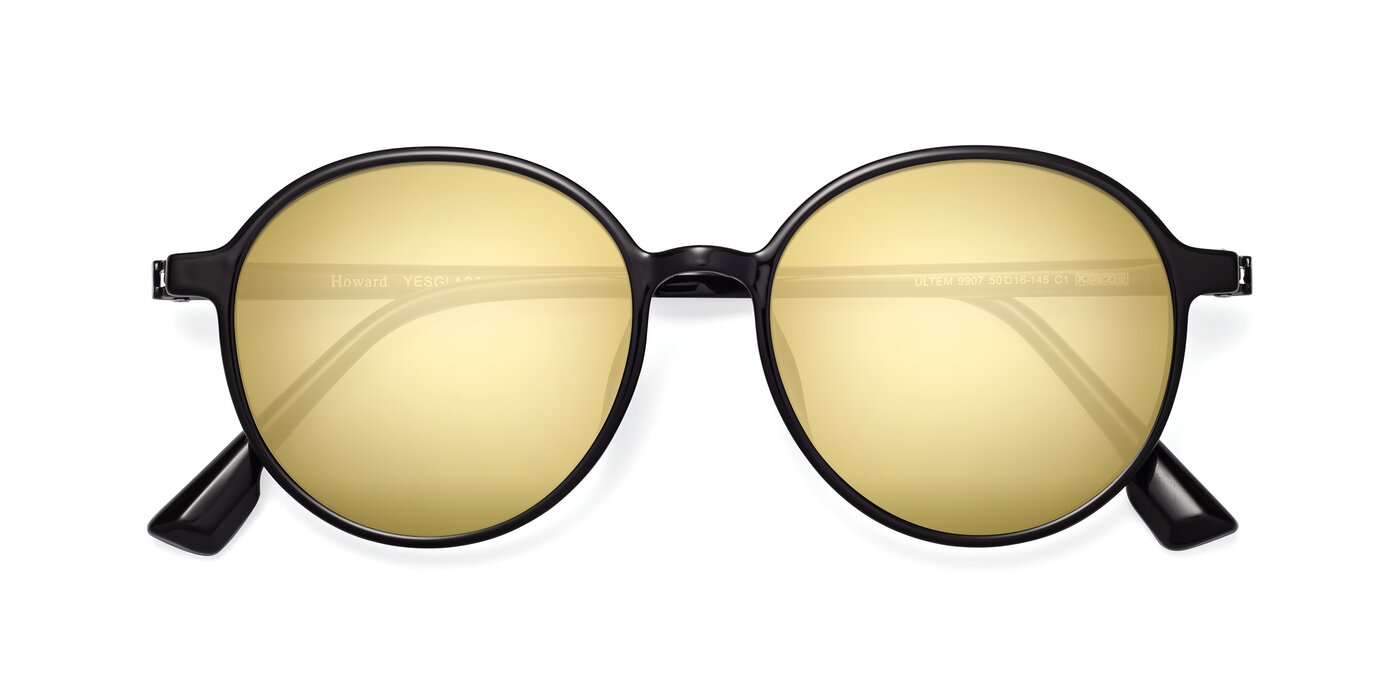Howard - Black Flash Mirrored Sunglasses