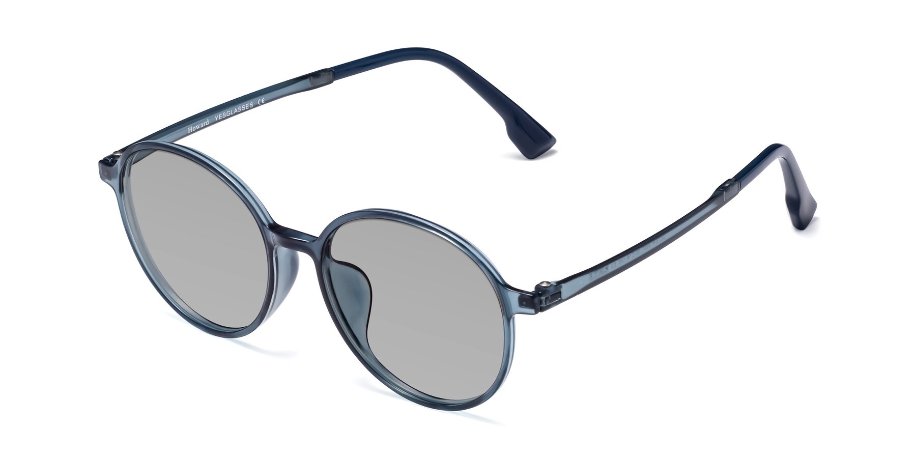 Angle of Howard in Deep Sky Blue with Light Gray Tinted Lenses
