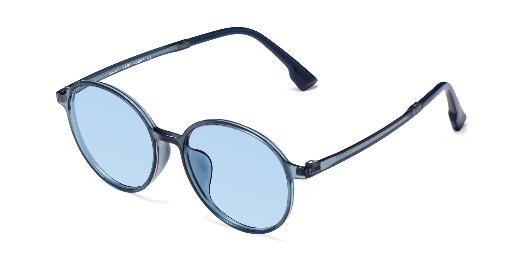 Angle of Howard in Deep Sky Blue with Light Blue Tinted Lenses