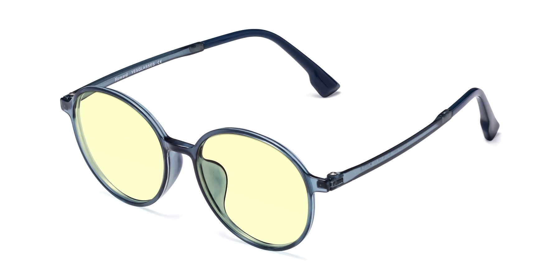 Angle of Howard in Deep Sky Blue with Light Yellow Tinted Lenses