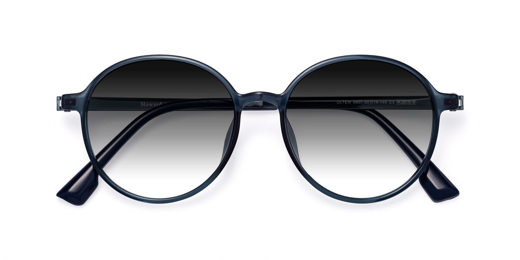 Folded Front of Howard in Deep Sky Blue with Gray Gradient Lenses