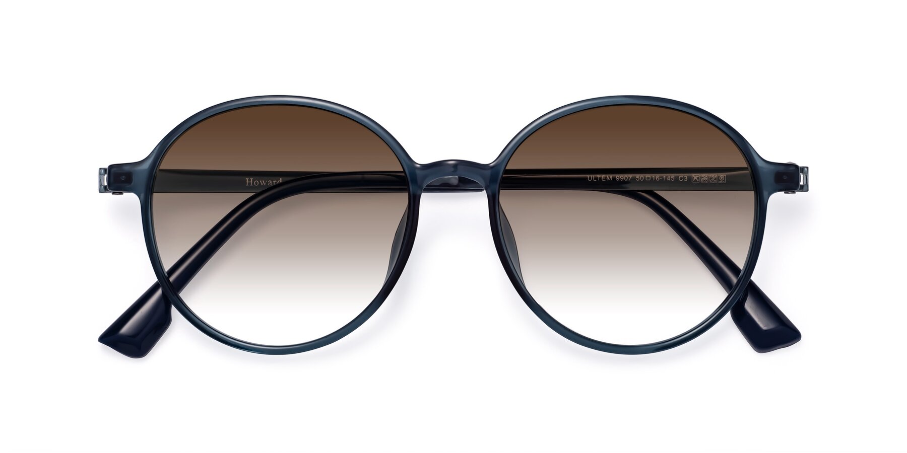 Folded Front of Howard in Deep Sky Blue with Brown Gradient Lenses