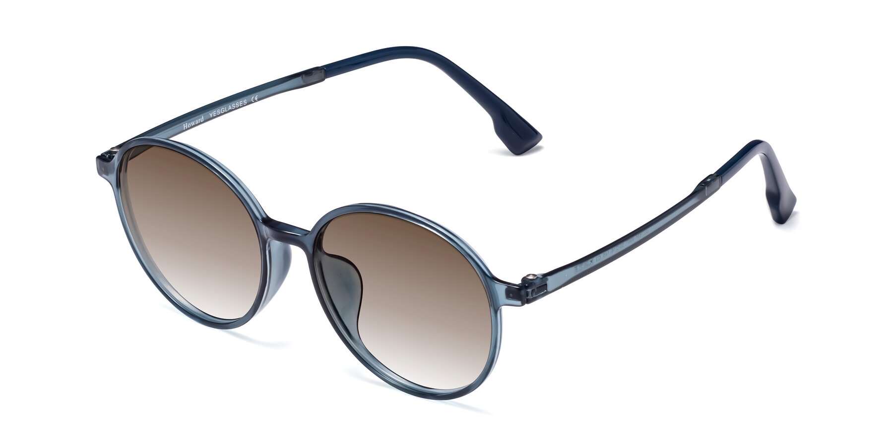 Angle of Howard in Deep Sky Blue with Brown Gradient Lenses