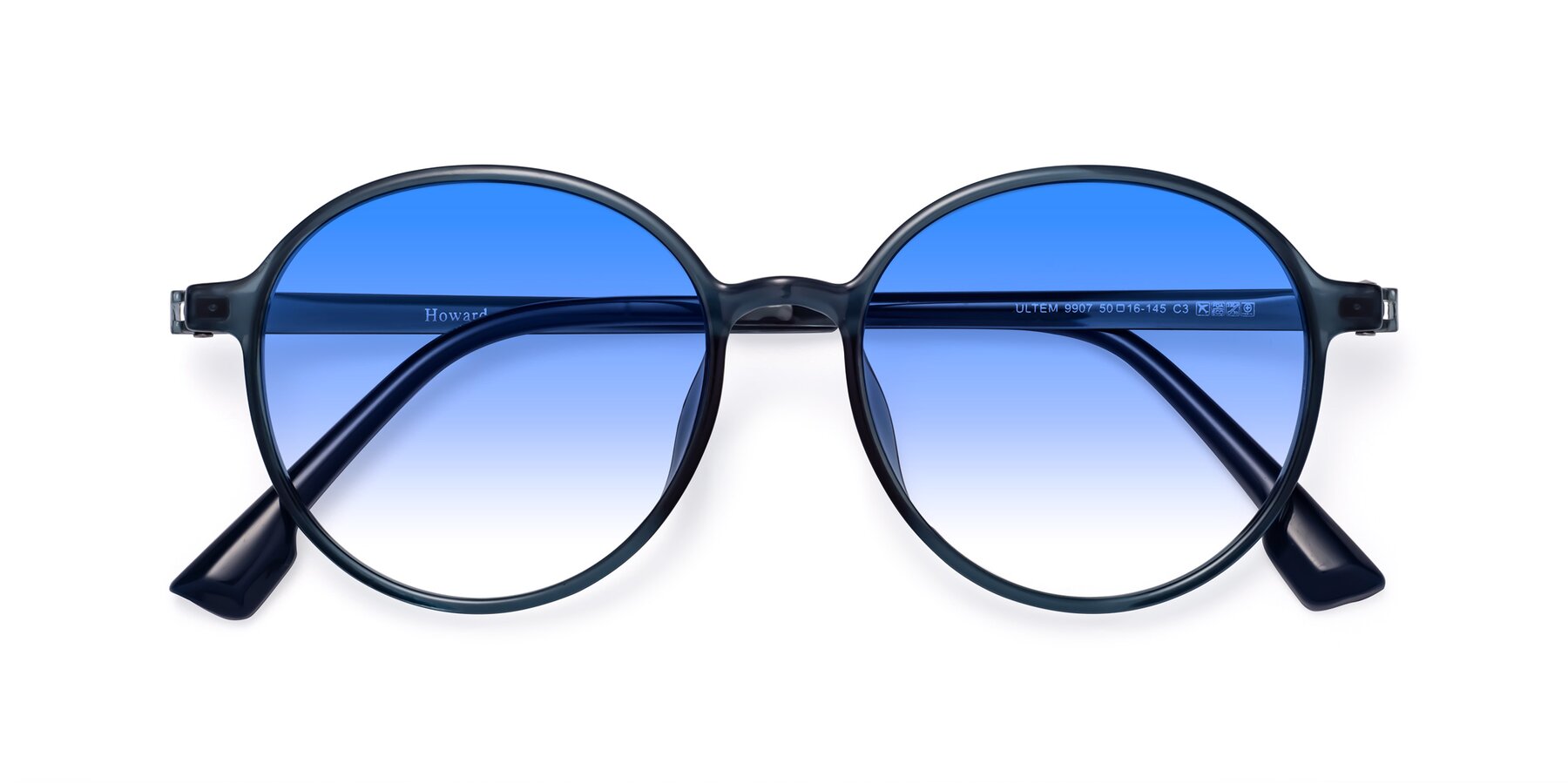 Folded Front of Howard in Deep Sky Blue with Blue Gradient Lenses