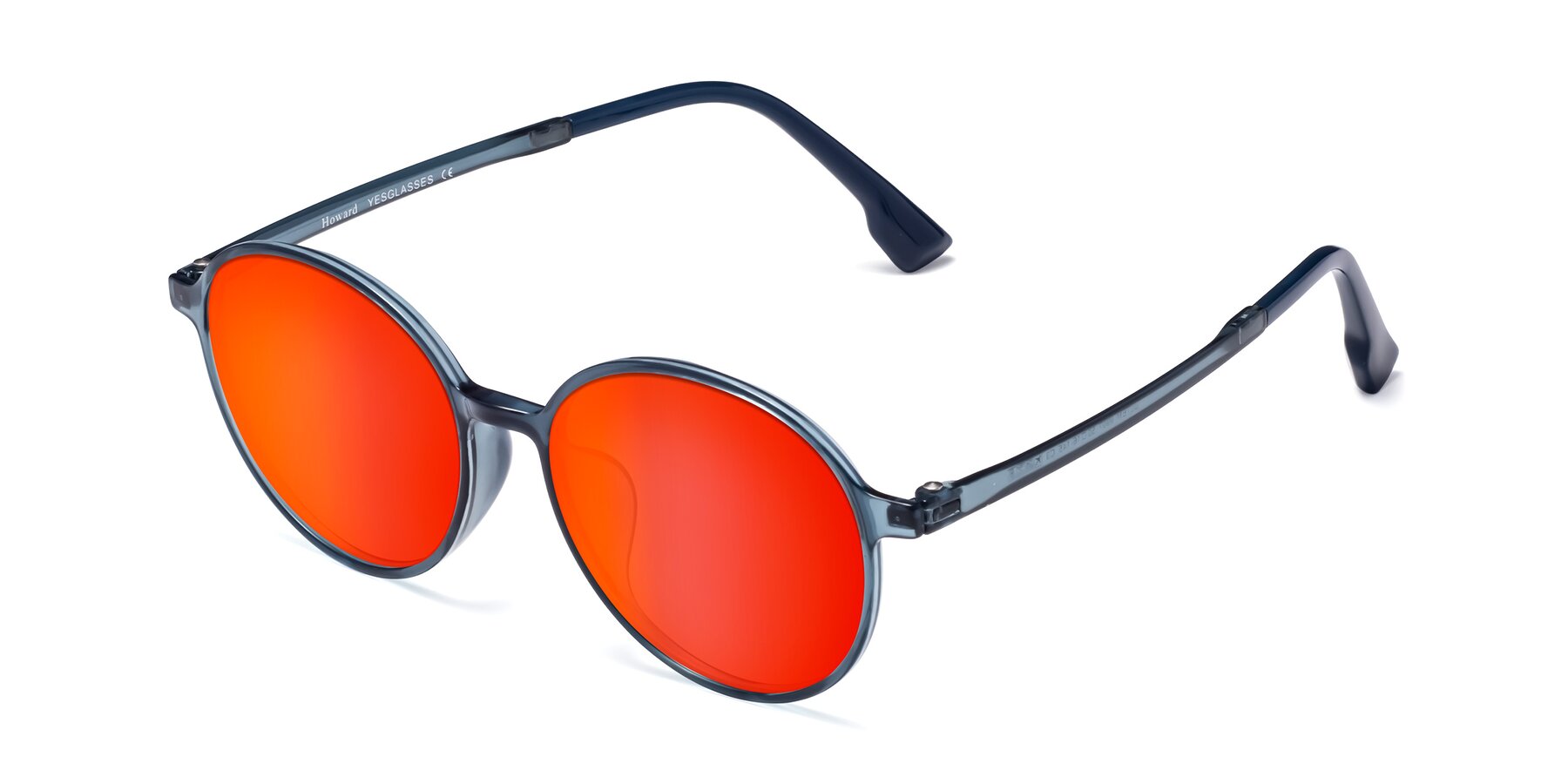 Angle of Howard in Deep Sky Blue with Red Gold Mirrored Lenses