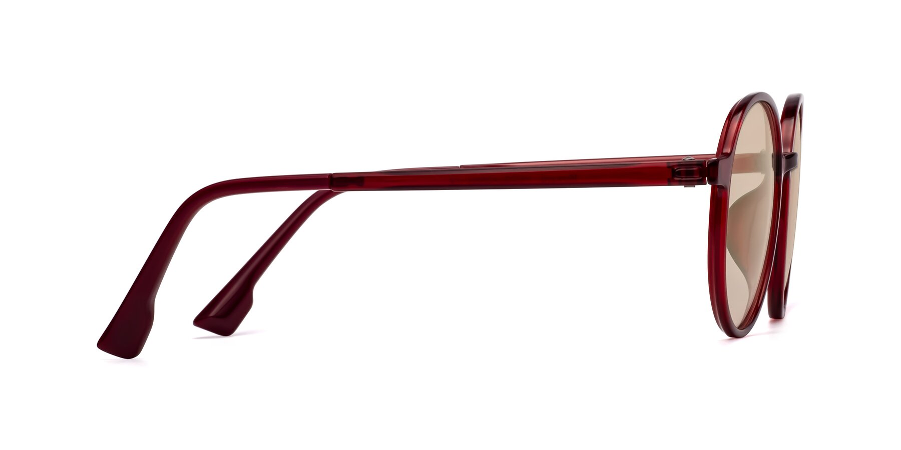 Side of Howard in Wine with Light Brown Tinted Lenses