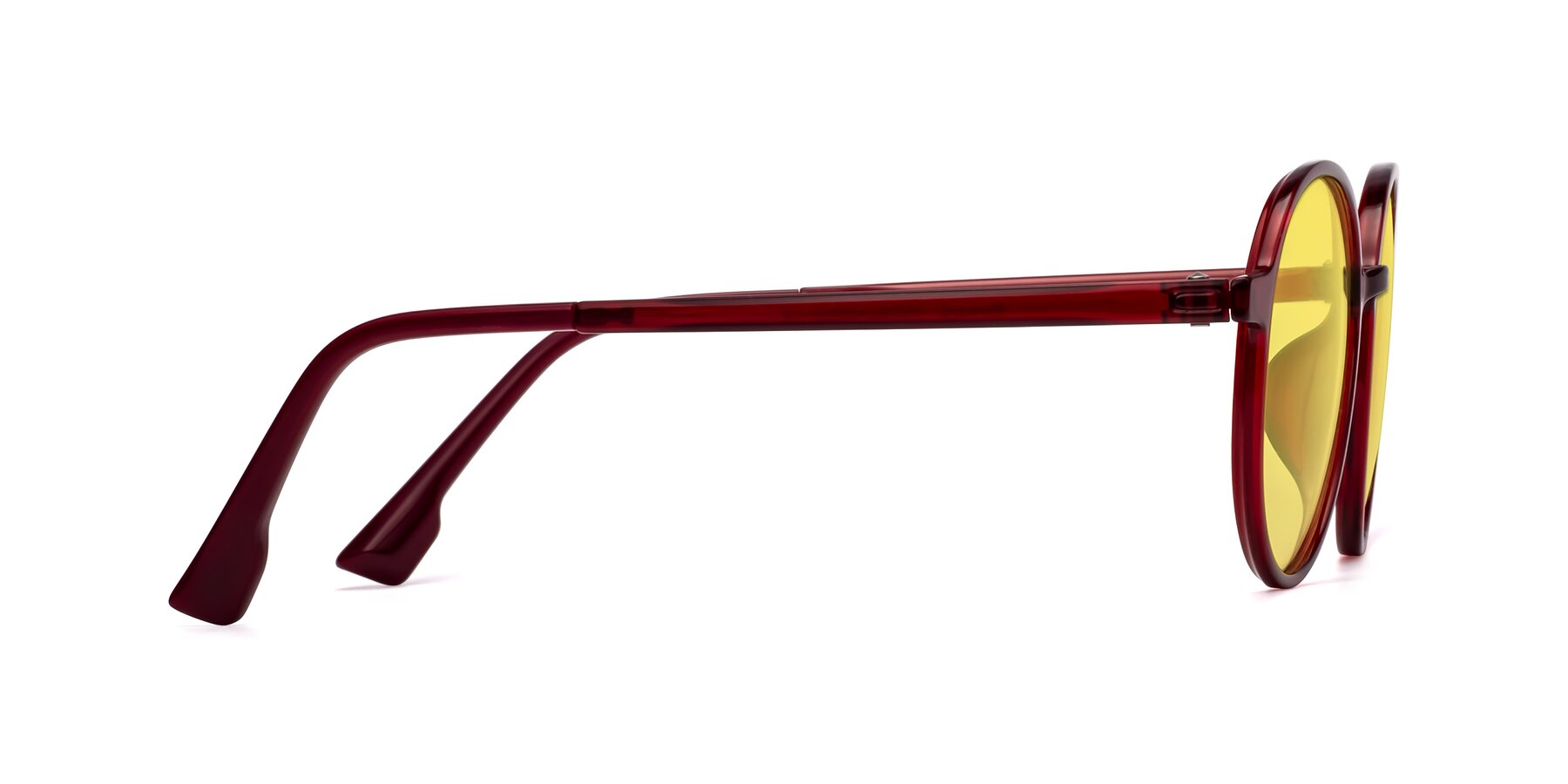 Side of Howard in Wine with Medium Yellow Tinted Lenses
