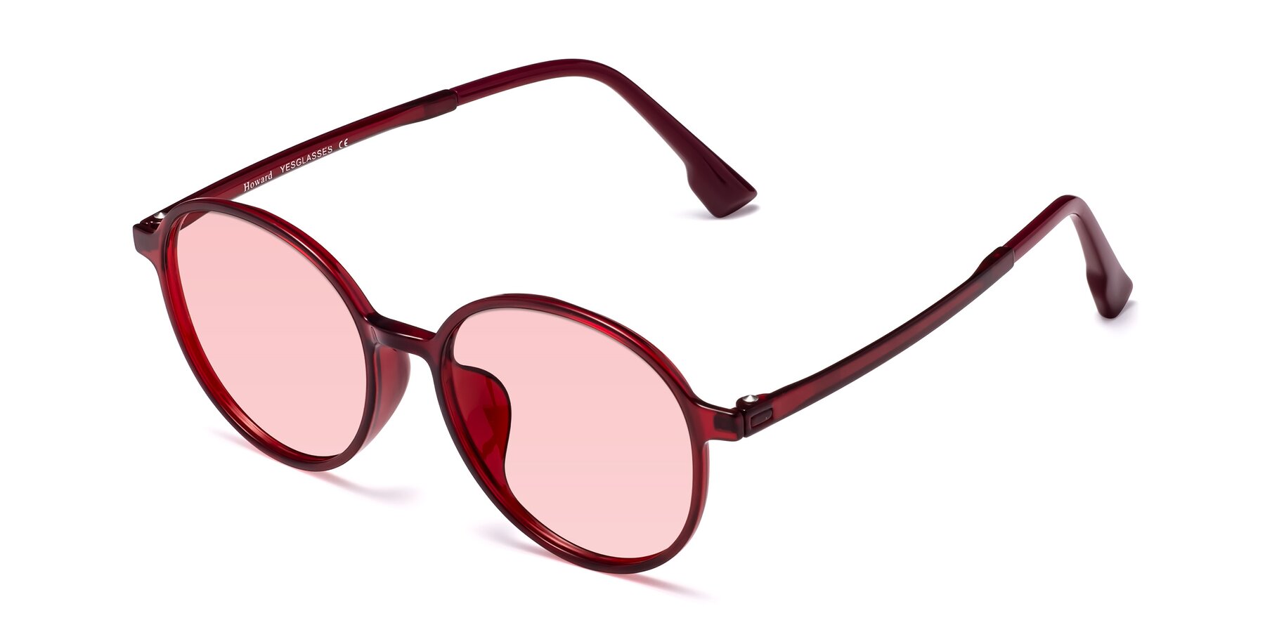 Angle of Howard in Wine with Light Garnet Tinted Lenses