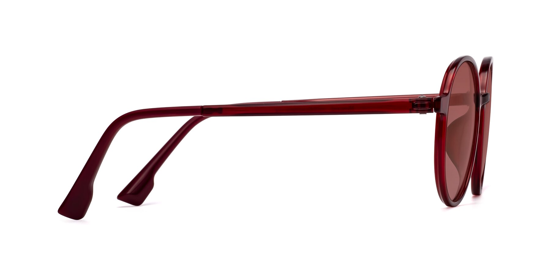 Side of Howard in Wine with Garnet Tinted Lenses