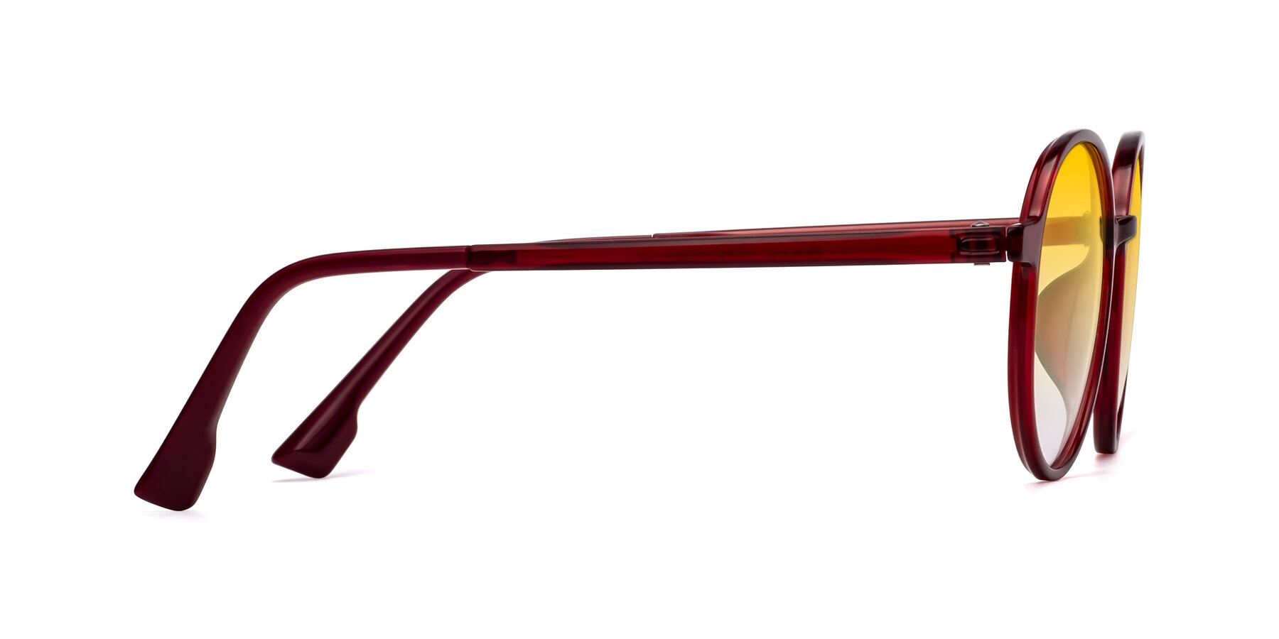 Side of Howard in Wine with Yellow Gradient Lenses