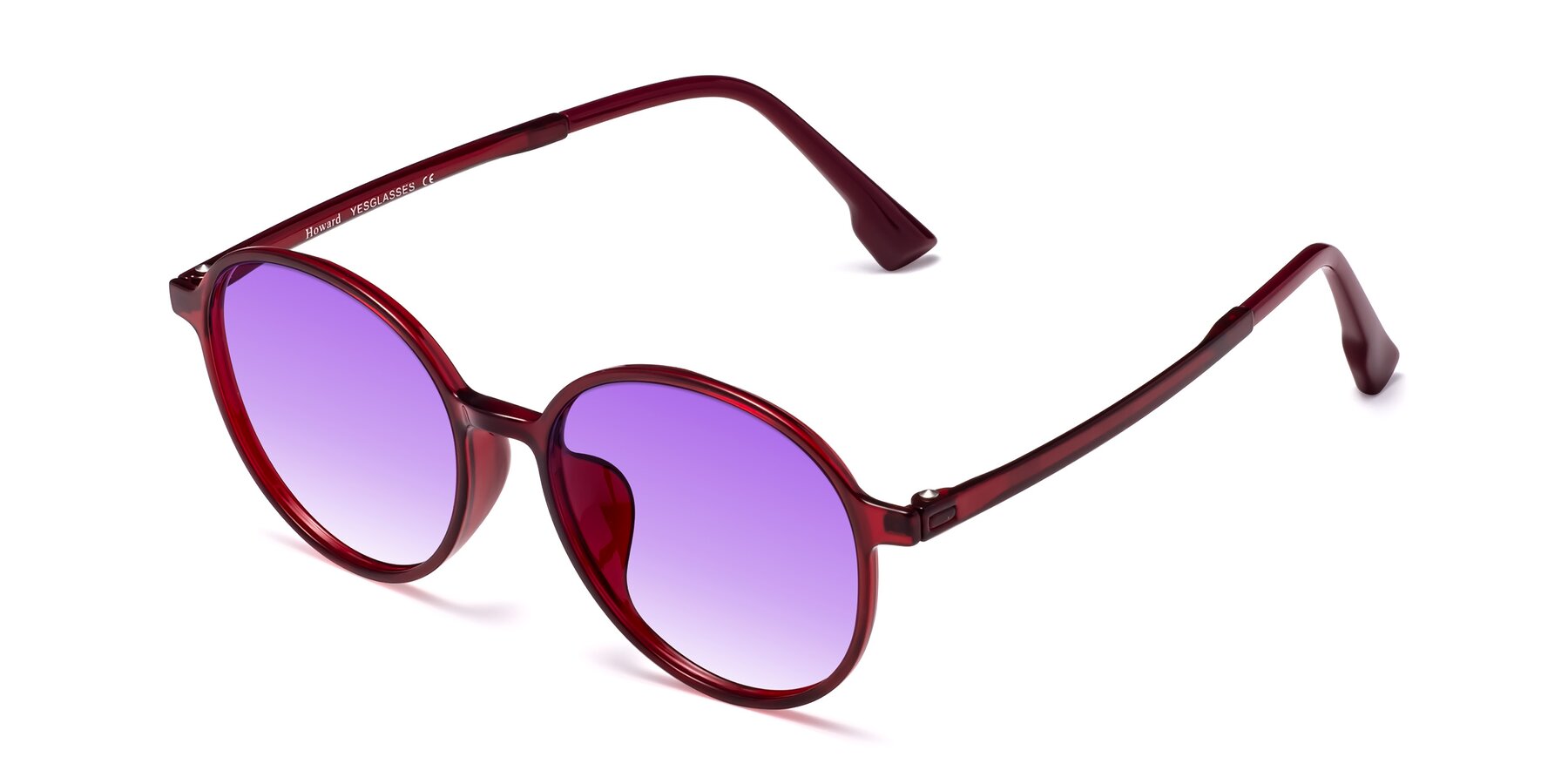 Angle of Howard in Wine with Purple Gradient Lenses