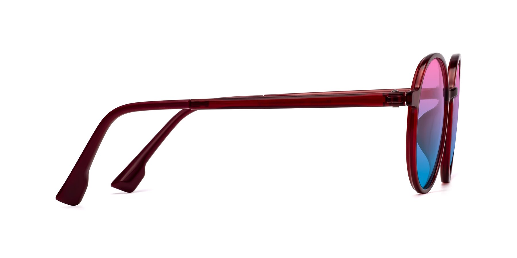 Side of Howard in Wine with Pink / Blue Gradient Lenses