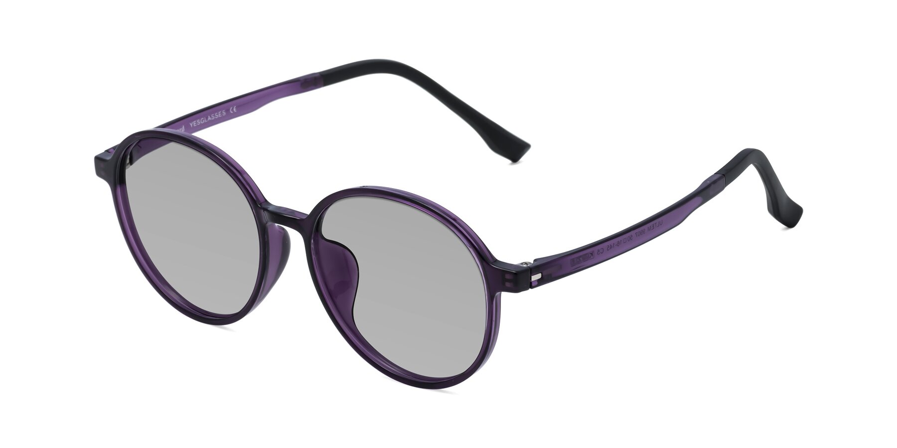 Angle of Howard in Purple with Light Gray Tinted Lenses