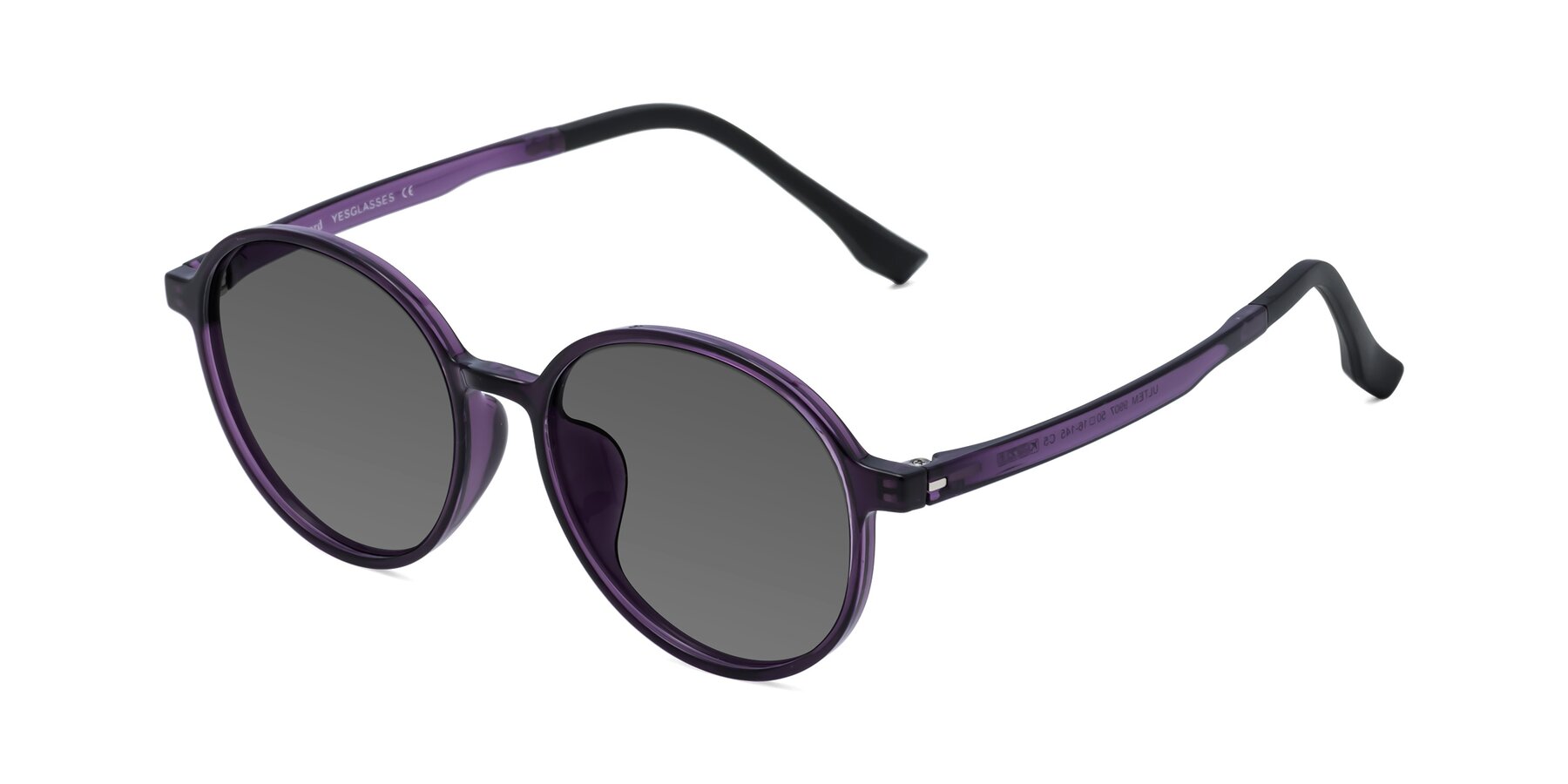 Angle of Howard in Purple with Medium Gray Tinted Lenses