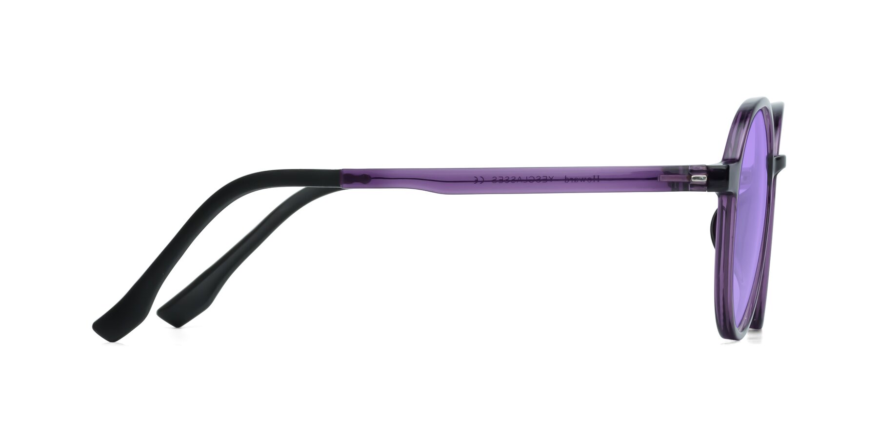Side of Howard in Purple with Medium Purple Tinted Lenses