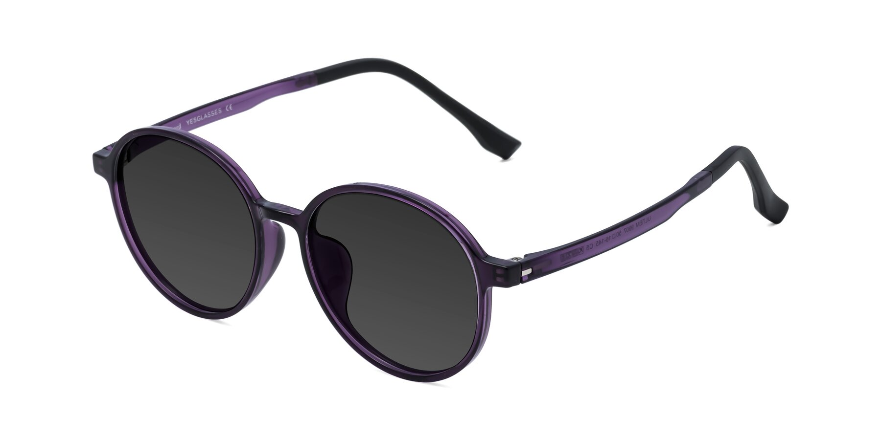 Angle of Howard in Purple with Gray Tinted Lenses