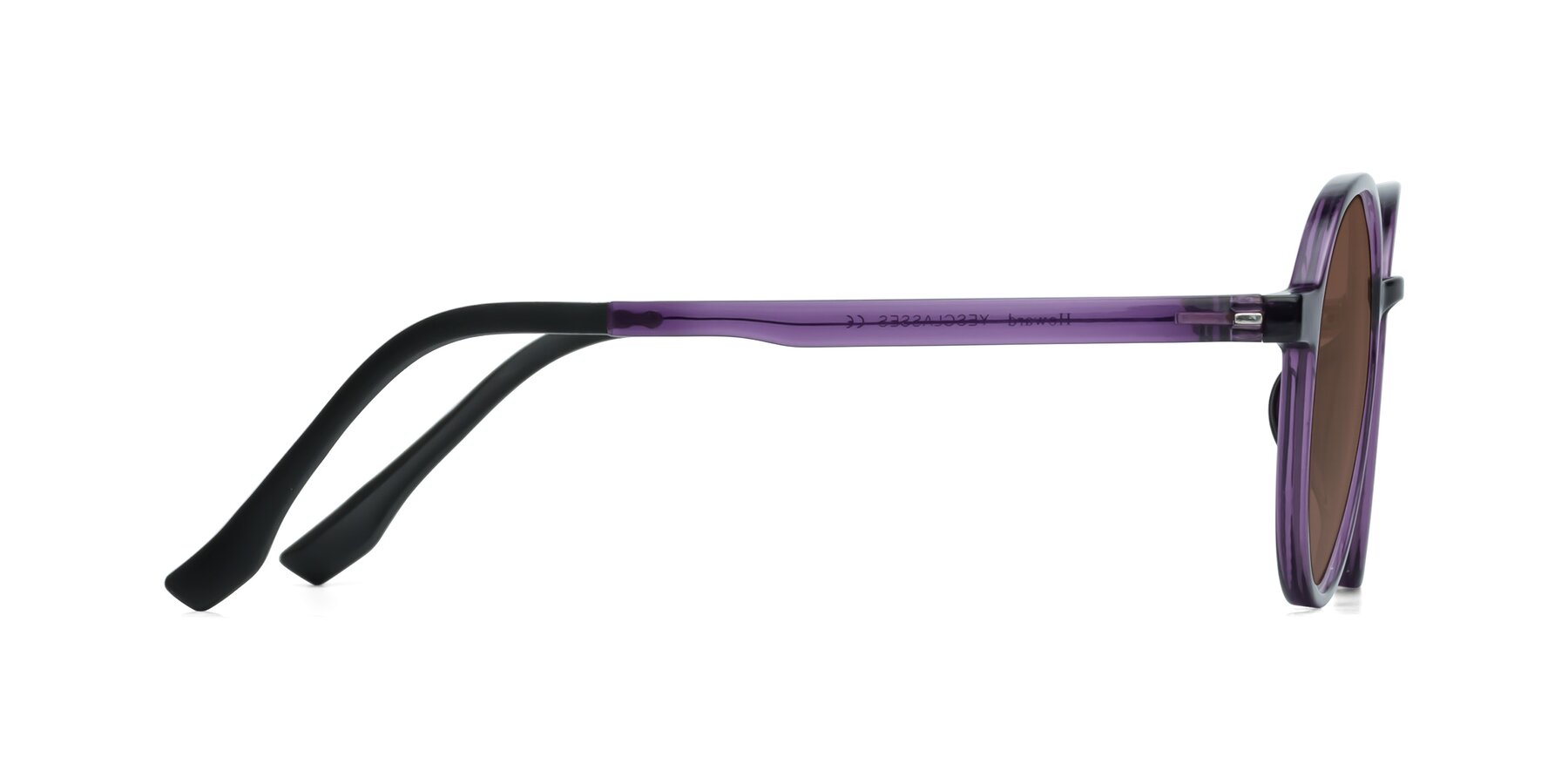 Side of Howard in Purple with Brown Tinted Lenses