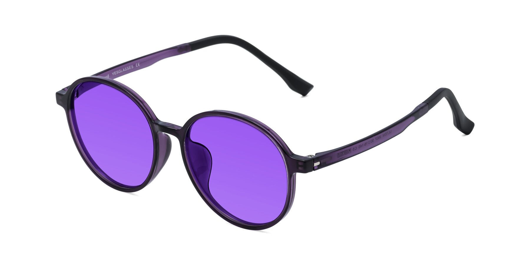 Angle of Howard in Purple with Purple Tinted Lenses
