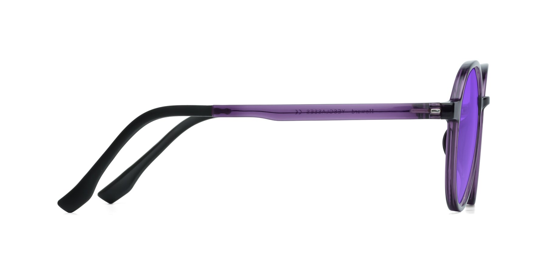 Side of Howard in Purple with Purple Tinted Lenses