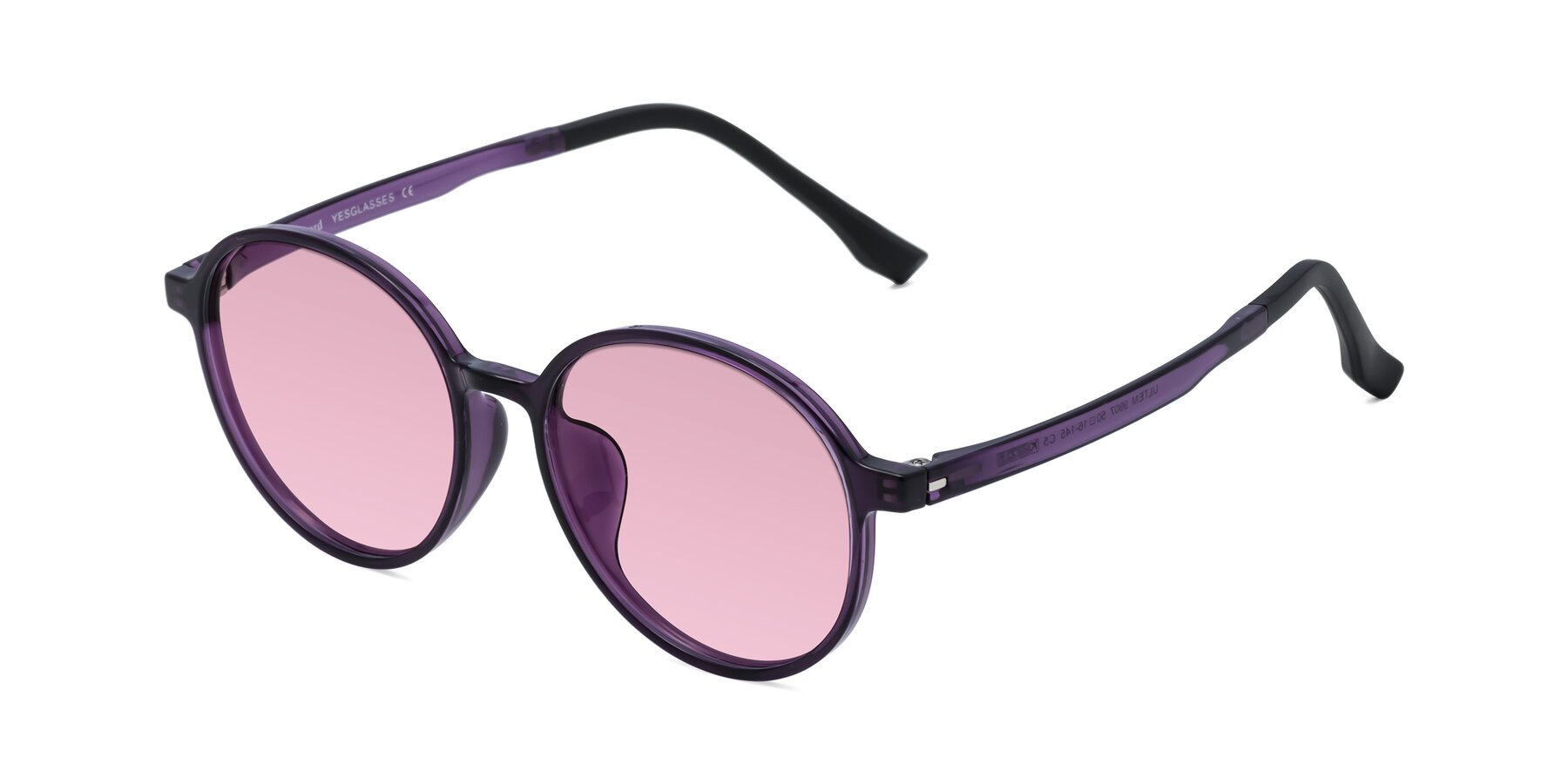 Angle of Howard in Purple with Light Wine Tinted Lenses