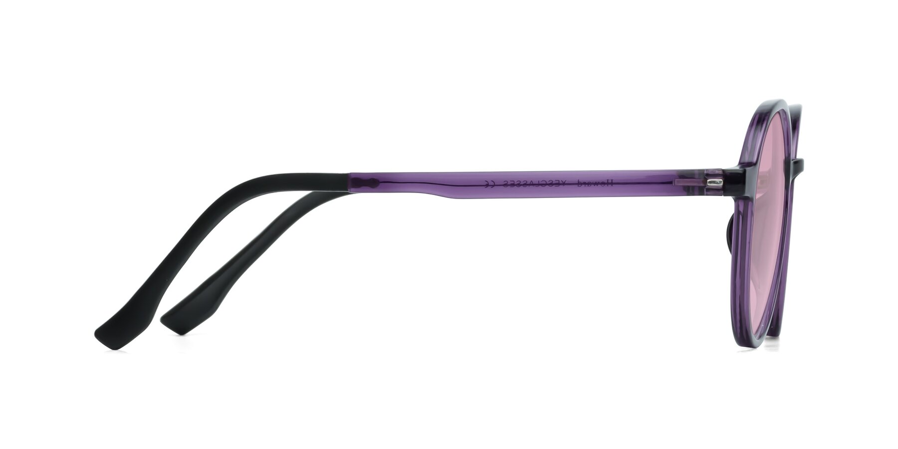 Side of Howard in Purple with Light Wine Tinted Lenses