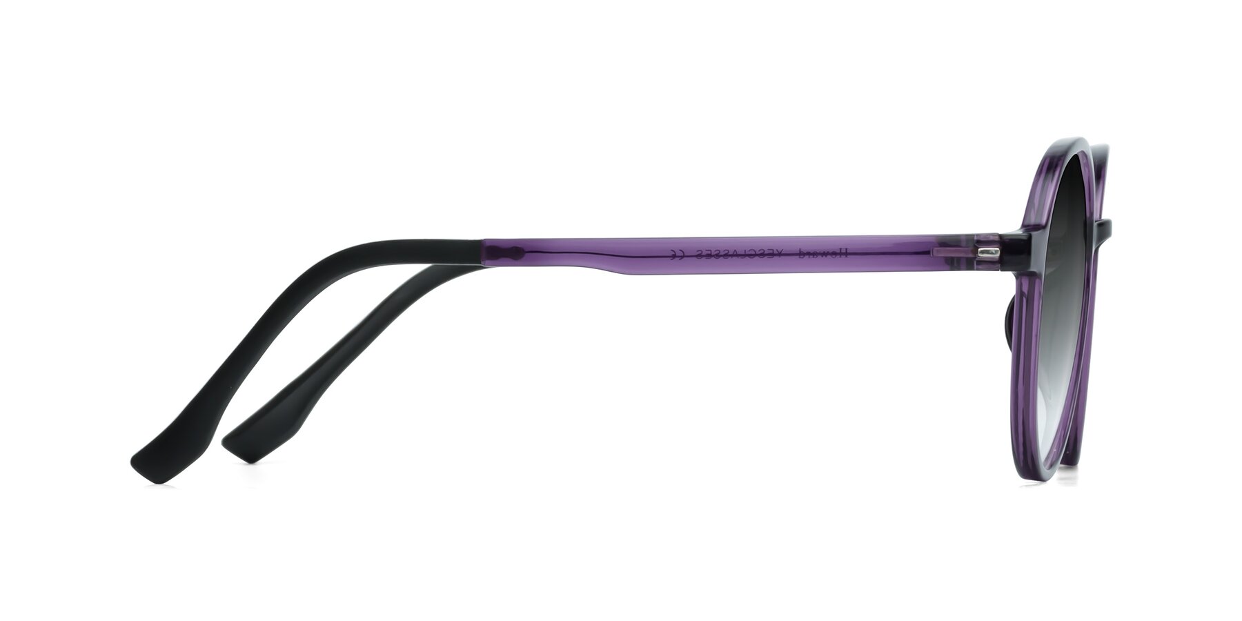 Side of Howard in Purple with Gray Gradient Lenses