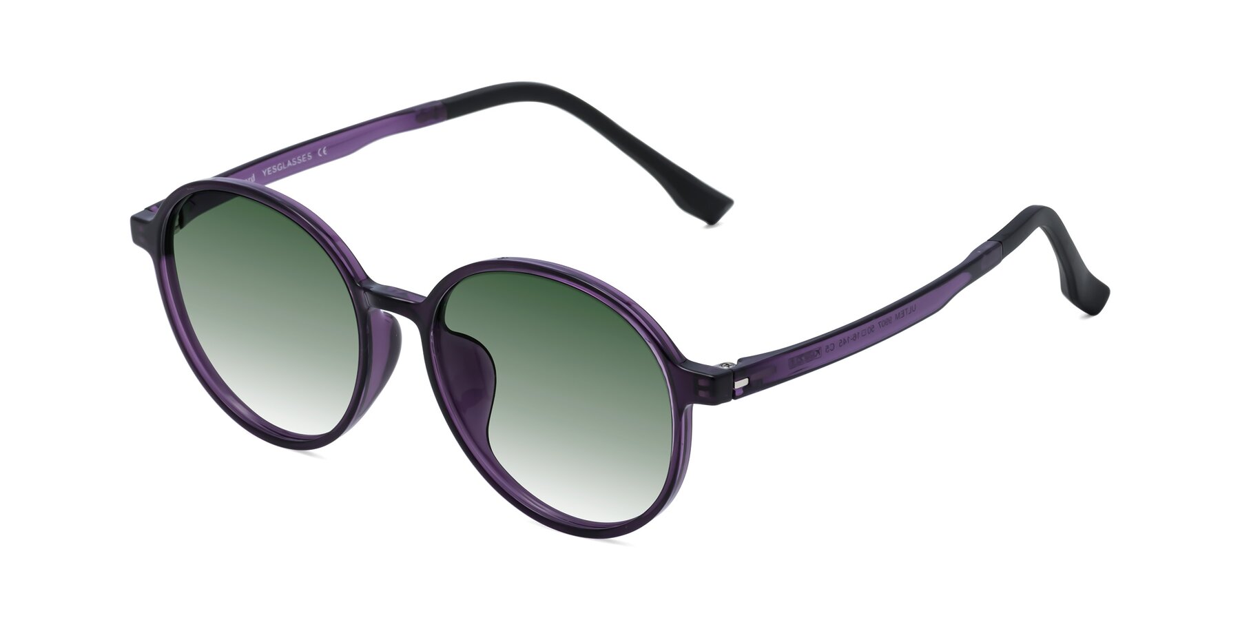 Angle of Howard in Purple with Green Gradient Lenses
