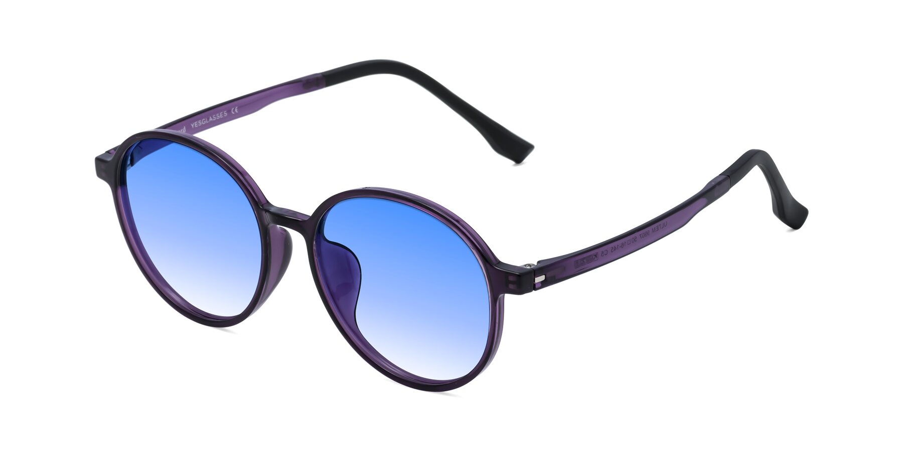 Angle of Howard in Purple with Blue Gradient Lenses