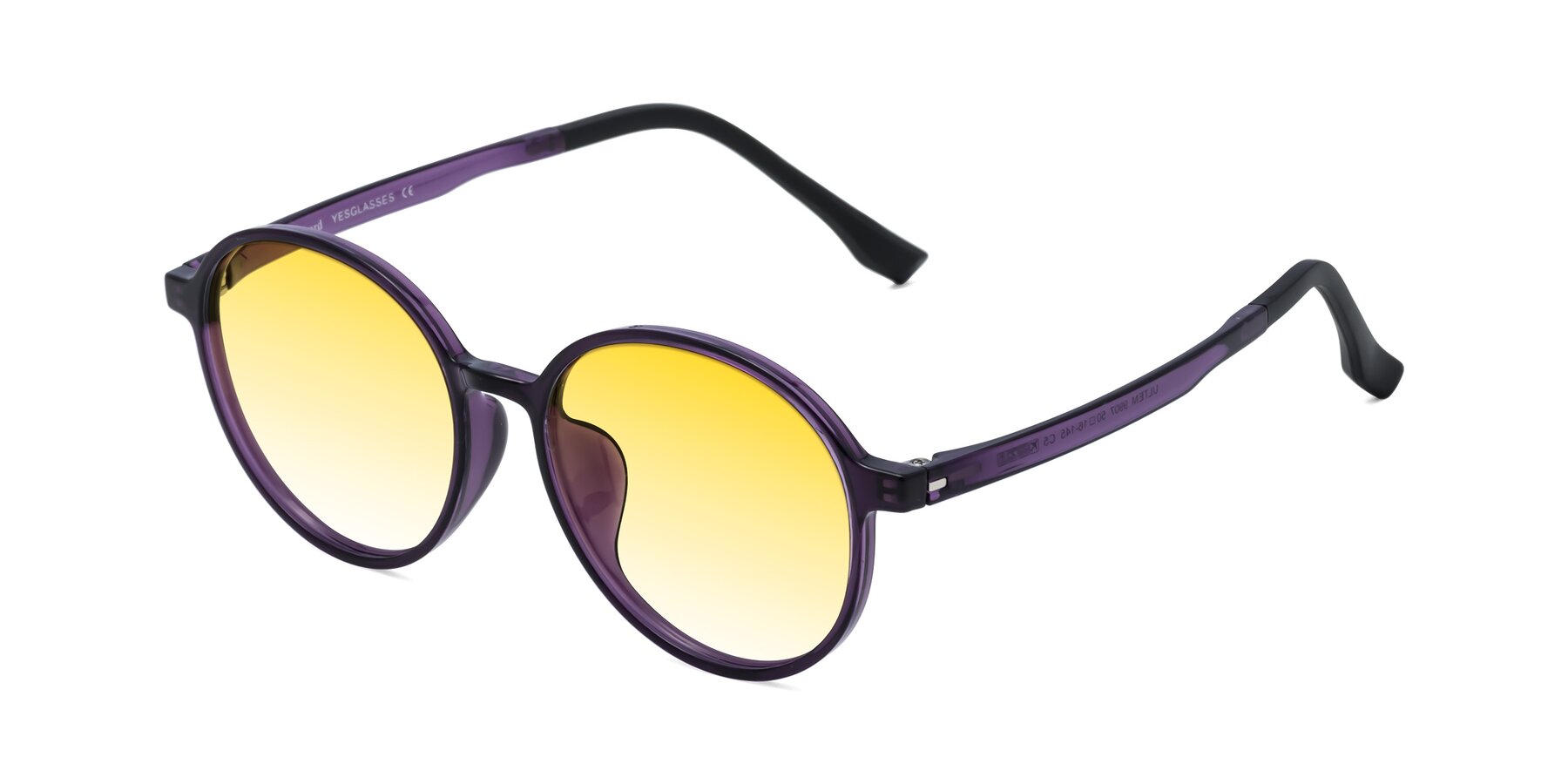 Angle of Howard in Purple with Yellow Gradient Lenses