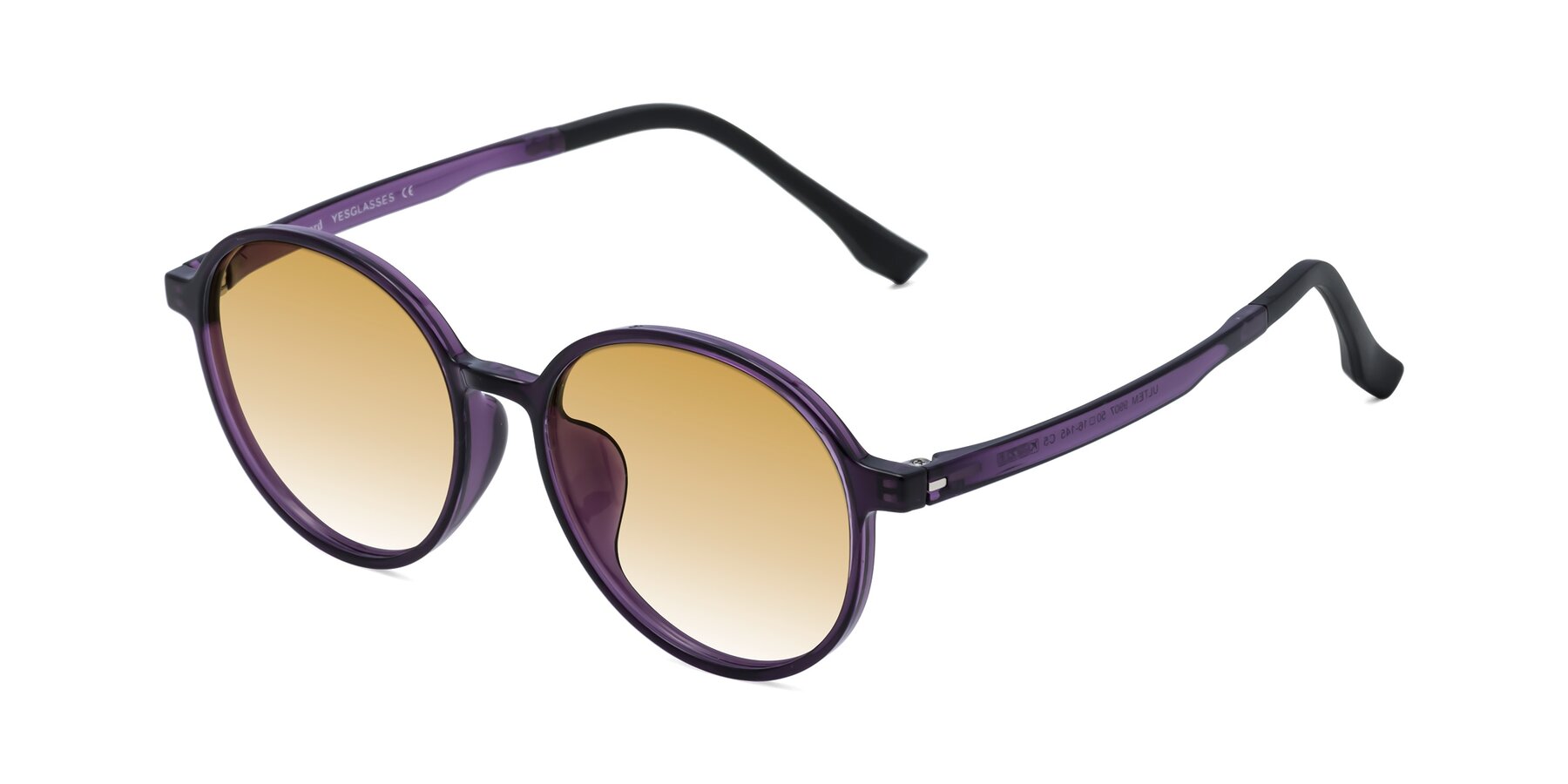 Angle of Howard in Purple with Champagne Gradient Lenses